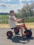 Stor Rose 3-hjuler med ballondæk og plastsæde - for 4-10 år