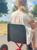 Stor Rose 3-hjuler med ballondæk og plastsæde - for 4-10 år