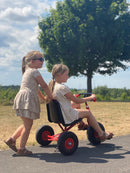 Stor Rose 3-hjuler med ballondæk og plastsæde - for 4-10 år