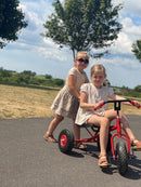 Stor Rose 3-hjuler med ballondæk og plastsæde - for 4-10 år