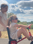 Stor Rose 3-hjuler med ballondæk og plastsæde - for 4-10 år