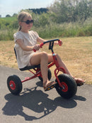 Stor Rose 3-hjuler med ballondæk og plastsæde - for 4-10 år