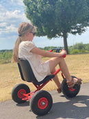 Stor Rose 3-hjuler med ballondæk og plastsæde - for 4-10 år