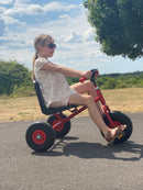 Stor Rose 3-hjuler med ballondæk og plastsæde - for 4-10 år