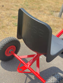 Stor Rose 3-hjuler med ballondæk og plastsæde - for 4-10 år