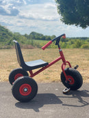 Stor Rose 3-hjuler med ballondæk og plastsæde - for 4-10 år