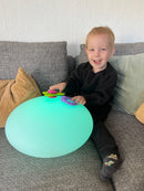 Sten-lampe med LED lys - 16 farver - Ø:40 cm - inkl fjernbetjening.