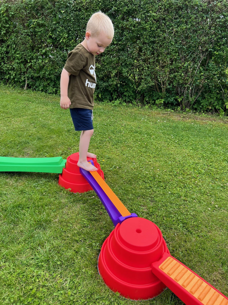 Gonge Build-N-Balance Balancetopsæt med Slack Line - H:24 cm.