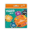 TIMIO Disksæt 1 - 8 sprog - 5 discs (DK/UK)