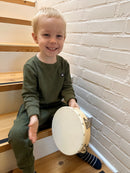 Tamburin i træ / Håndtromme med skind - GOKI