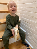 Tamburin i træ / Håndtromme med skind - GOKI