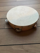 Tamburin i træ / Håndtromme med skind - GOKI