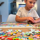 Puslespil i træ fra VIGA- Bytransport - 48 brikker.