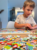 Puslespil i træ fra VIGA- Bytransport - 48 brikker.