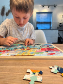 Puslespil i træ fra VIGA- brandslukning - 48 brikker.