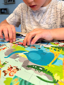 Puslespil i træ fra VIGA- Zoologisk have - 48 brikker.