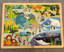 Puslespil i træ fra VIGA- Zoologisk have - 48 brikker.