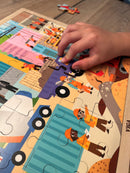 Puslespil i træ fra VIGA- På byggepladsen - 48 brikker.