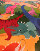 Puslespil i træ fra VIGA- Dinosaurs - 48 brikker.