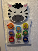 Aktivitetstavle i træ - Zebra - Fra 18 mdr.