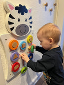 Aktivitetstavle i træ - Zebra - Fra 18 mdr.