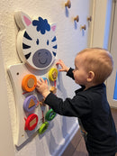 Aktivitetstavle i træ - Zebra - Fra 18 mdr.