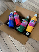 Akrylmaling - 15 stk Mixed Farver - blank 500ml