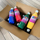 Akrylmaling - 15 stk Mixed Farver - blank 500ml