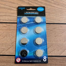 Batterier, Knapcelle CR2032 -  8 stk.