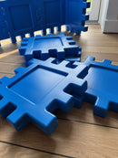 Dantoy Byggeplader - 12 stk. - Blå