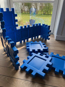 Dantoy Byggeplader - 12 stk. - Blå