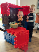 Dantoy Byggeplader - 12 stk. - Blå