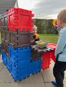 Dantoy Byggeplader - 12 stk. - Blå