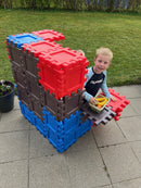 Dantoy Byggeplader - 12 stk. - Blå