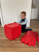 Dantoy Byggeplader - 12 stk. - Rød