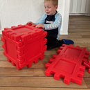 Dantoy Byggeplader - 24 stk. - Rød