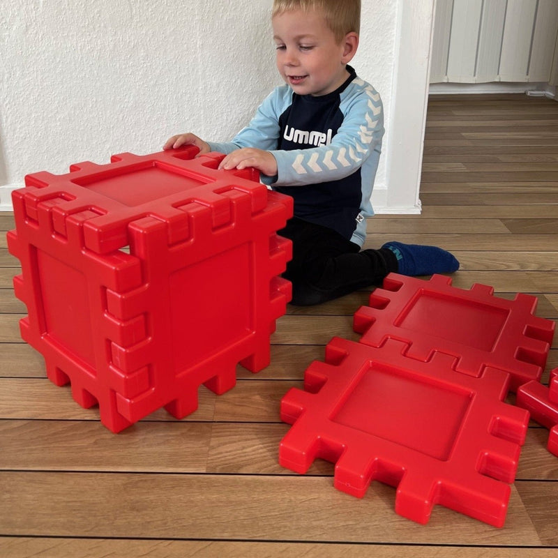 Dantoy Byggeplader - 24 stk. - Rød