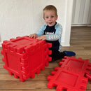 Dantoy Byggeplader - 12 stk. - Rød