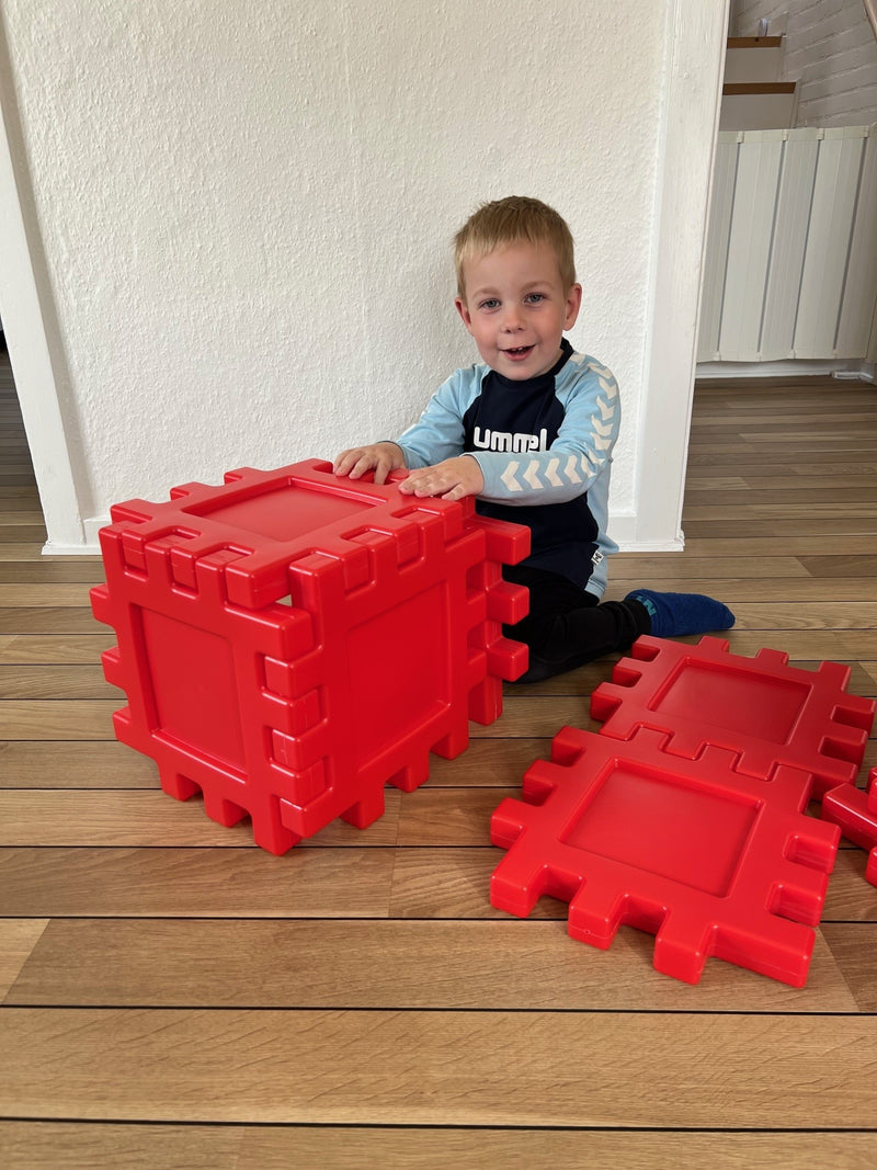 Dantoy Byggeplader - 24 stk. - Rød