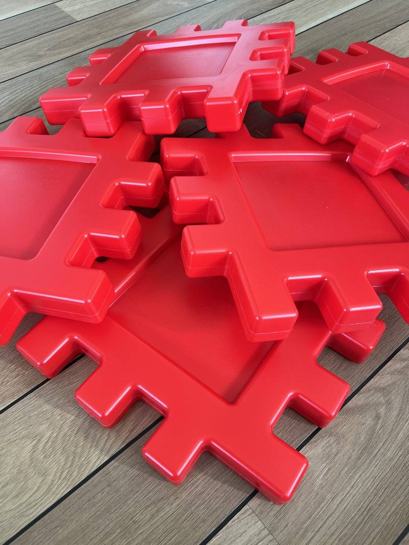 Dantoy Byggeplader - 24 stk. - Rød