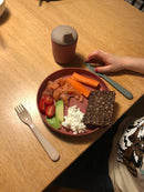 Dantoy tiny spisesæt - BIO-plast - Grå/Brun - 6 dele - Fra 0 mdr.