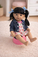 Lyserød dukkepotte i plast - Ø14 cm - Fra 3 år.