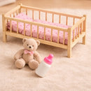 Dukkeseng i træ - liggemål 60 x 25 cm.