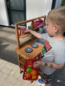 Ecoiffier - Indkøbskurv m. legemad - 10 dele