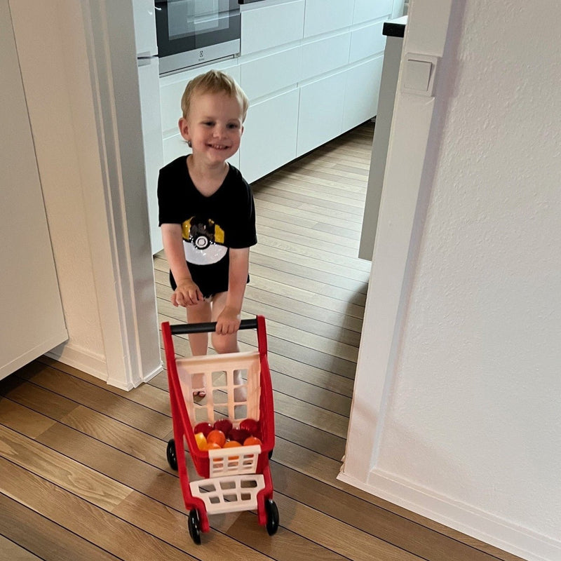 Ecoiffier - Indkøbsvogn med varer - 12 dele