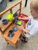 Ecoiffier - Legekøkken - Opvaskebakke - 18 dele