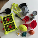 Ecoiffier - Legekøkkensæt med kogeplade - 21 dele