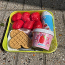 Ecoiffier - Legemad - Bakke med Jordbær og Vafler - 14 dele