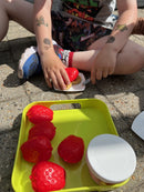 Ecoiffier - Legemad - Bakke med Jordbær og Vafler - 14 dele