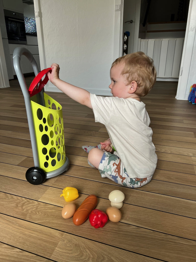 Ecoiffier - Indkøbsvogn - Trolley m. tilbehør